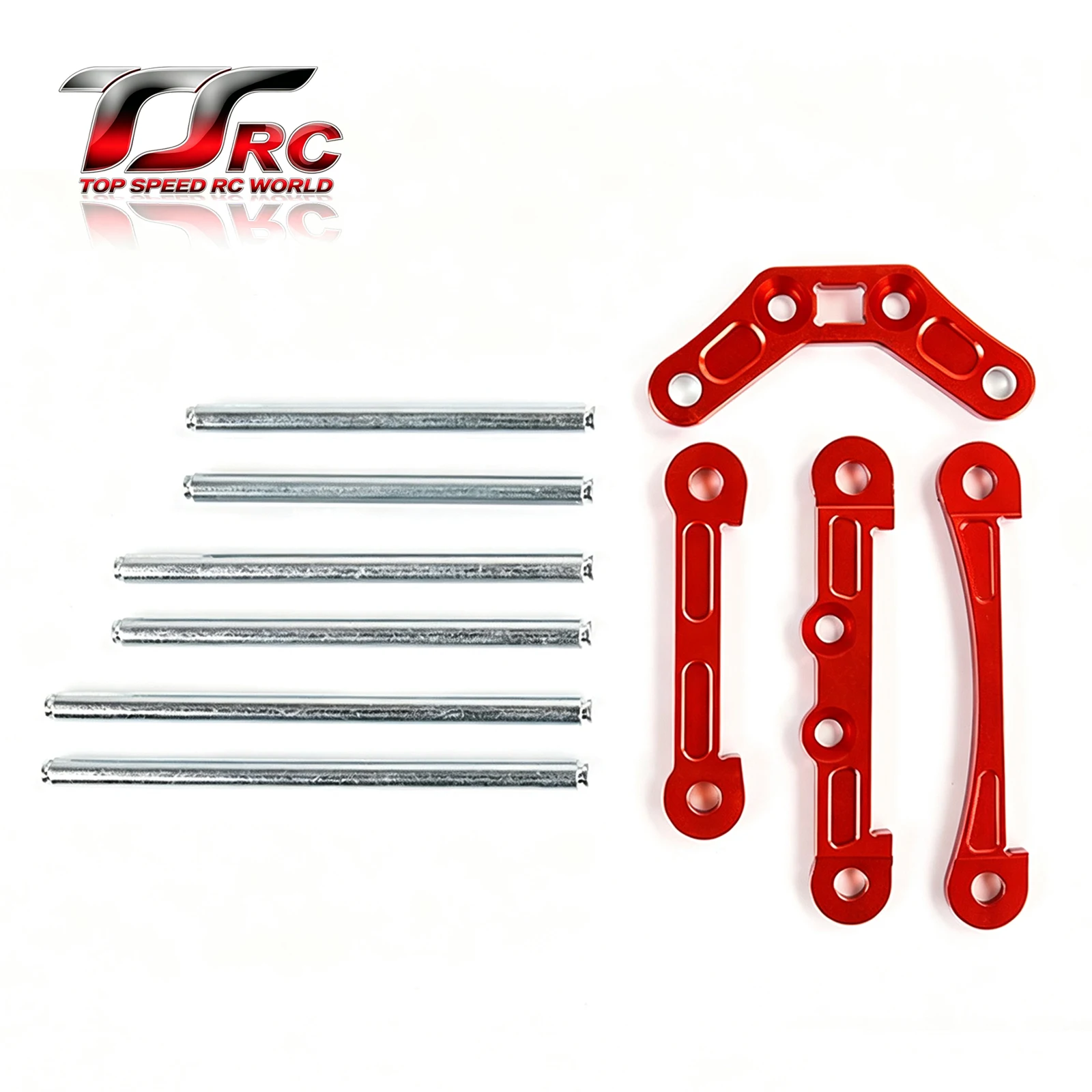 1/5 RC CNC Aluminum Front Rear Suspension A-Arm Hinge Pin Retainer Kit for HPI Rovan Kingmotor Baja 5B 5T