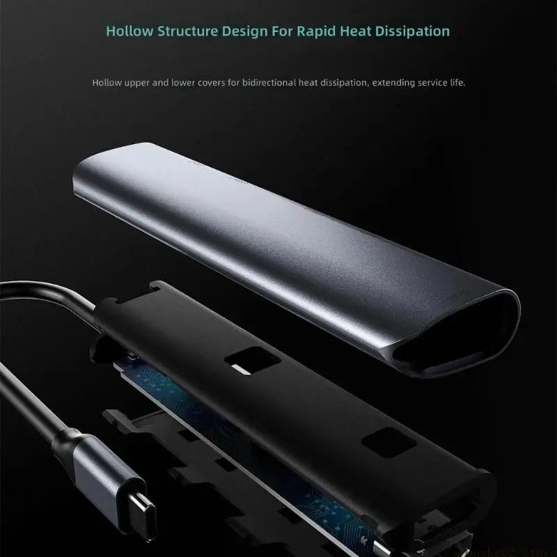 

Многофункциональные адаптеры USB Type C для HDTV 5 в 1 PD60W, алюминиевые концентраторы для быстрой зарядки и синхронизации
