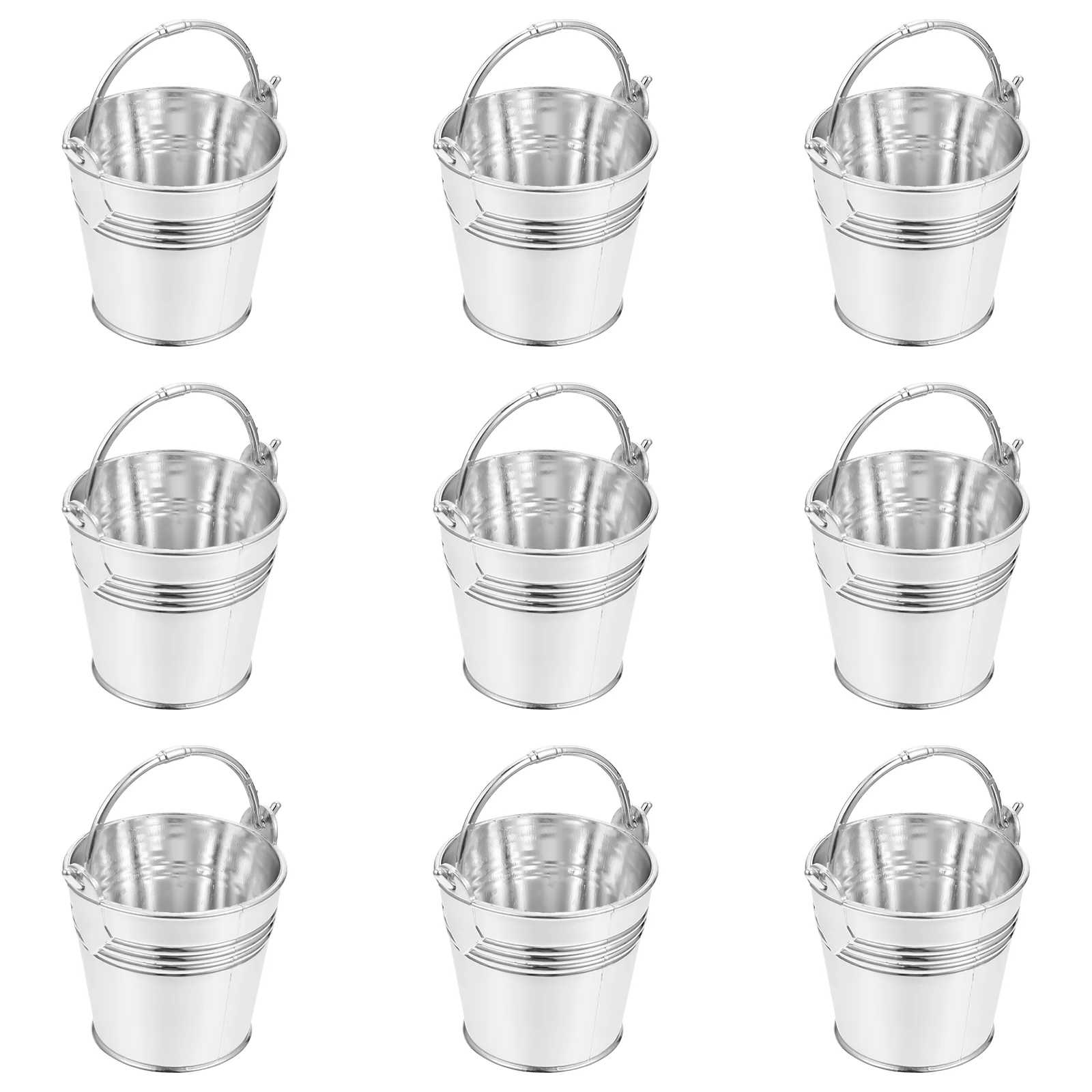 10 Pcs Flower Bucket Snack Succulent Food Candy Pail Holder Plastic Mini Ice Container