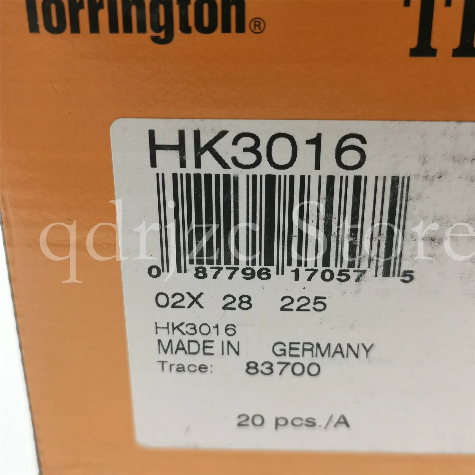 （1 pc）TORRINGTON-TORR needle roller bearing HK3016 = TLA3016Z 30X37X16mm