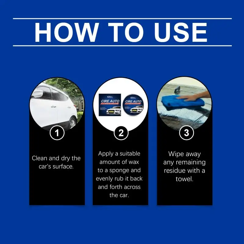 Car Wax Kit Car Paint Polishing Paste Anti  Formula Restores Shine Perfect for At Home Car Detailing and Maintenance