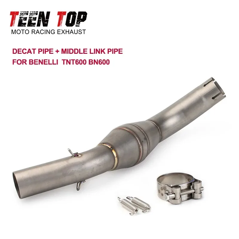 Motorcycle Exhaust Muffler Middle Link Pipe For Benelli TNT600 BN600 2017-2018 Silencieux Moto Stainless Steel Elbow/
