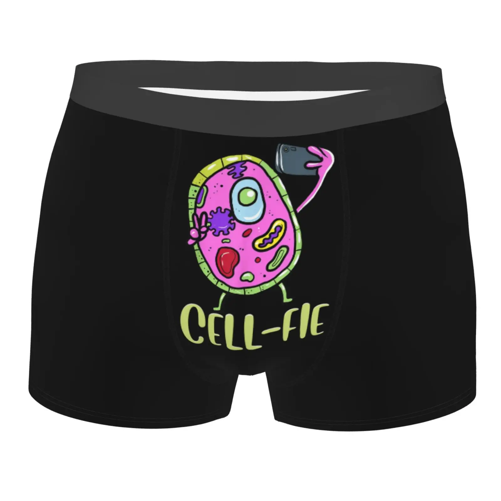 

Funny Selfie Nucleus Bacteria Print Man's Boxer Briefs Breathable Funny Underwear High Quality Print Shorts Gift Idea