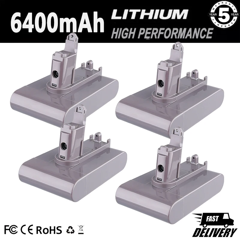 

1/2/4 шт. 6,4 Ач DC31B замена для Dyson 22,2 В батарейный контакт типа B DC34 DC35 DC44 DC45 совместим с ручным пылесосом