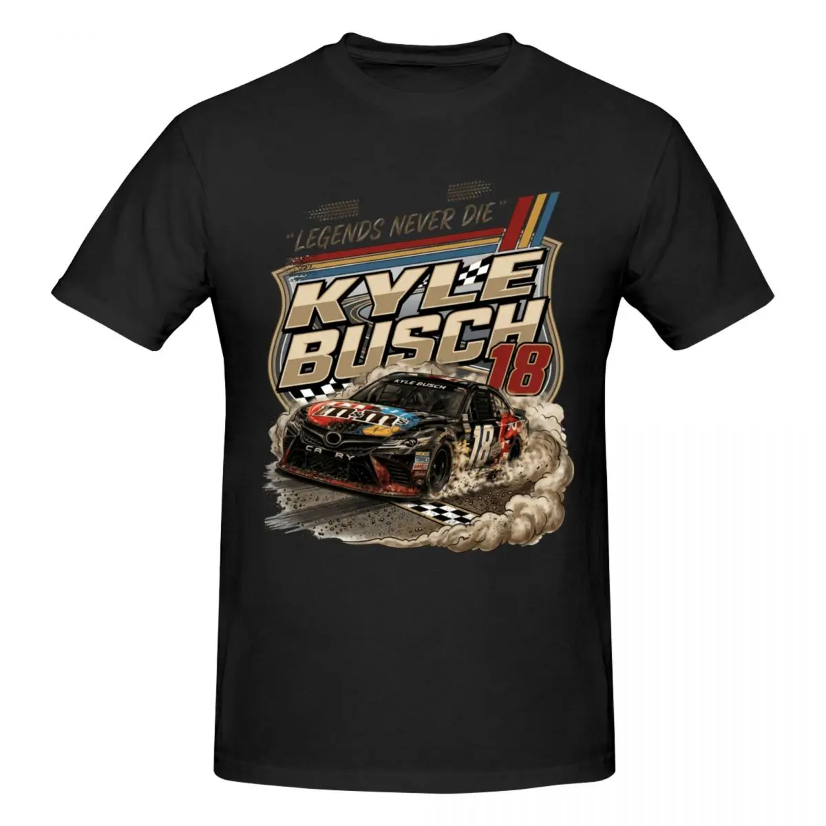 Kyle Busch 18 Racing Rowdy RIP 2026 T Shirts Graphic Y2K Unique Quality Mens Women T Shirt Clothing