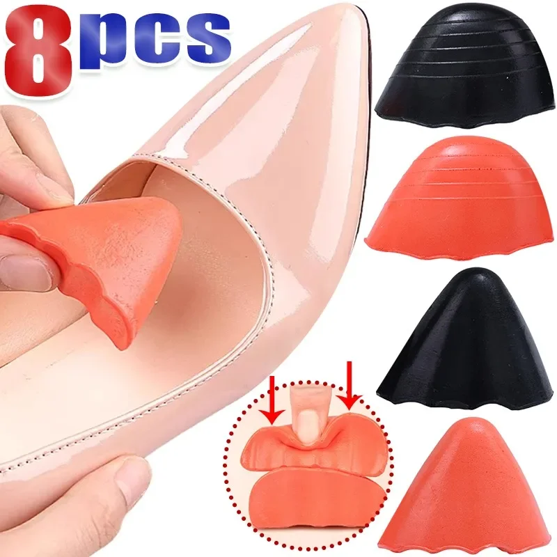 High Elasticity PU Foam Forefoot Pad Solid Color Soft Cushioning Insole High Heels Pointed Round Head Antiwear Front Foot Pads