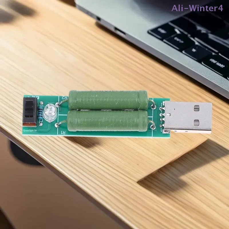 Bild 6: USB-Lasttester Mini-Powerbank Entladewiderstand mit Schalter 2A/1A Widerstandstester-Modul Digitales Strom-Spannungs-Messgerät