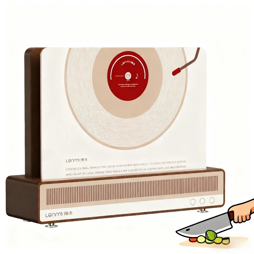 

Square Record Shaped Cutting Board Set Antibacterial Solid Wood Cutting Board Decorative Cutting Board for Meat Fruit Vegetable