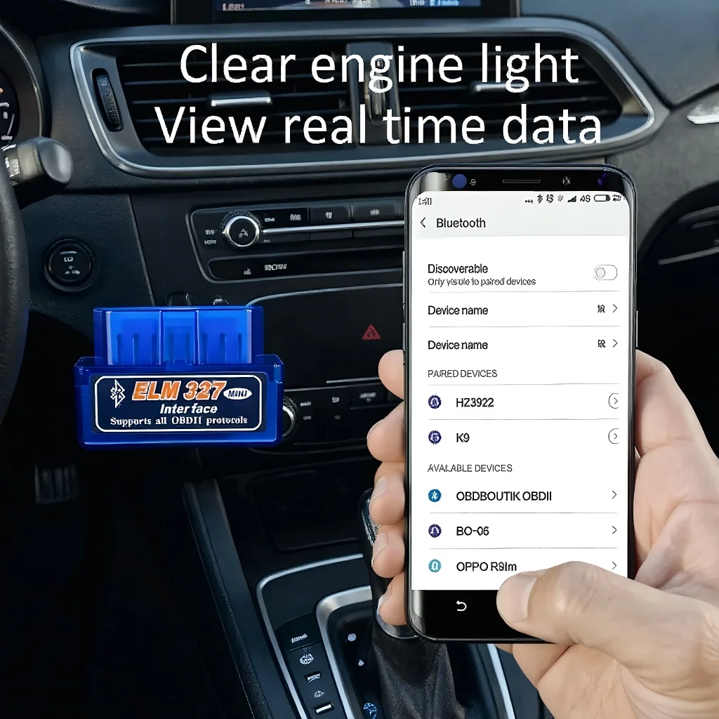 

Мини-сканер OBD2 ELM327 — инструмент диагностики автомобиля Bluetooth — считыватель кодов для транспортных средств OBDII — V1.5