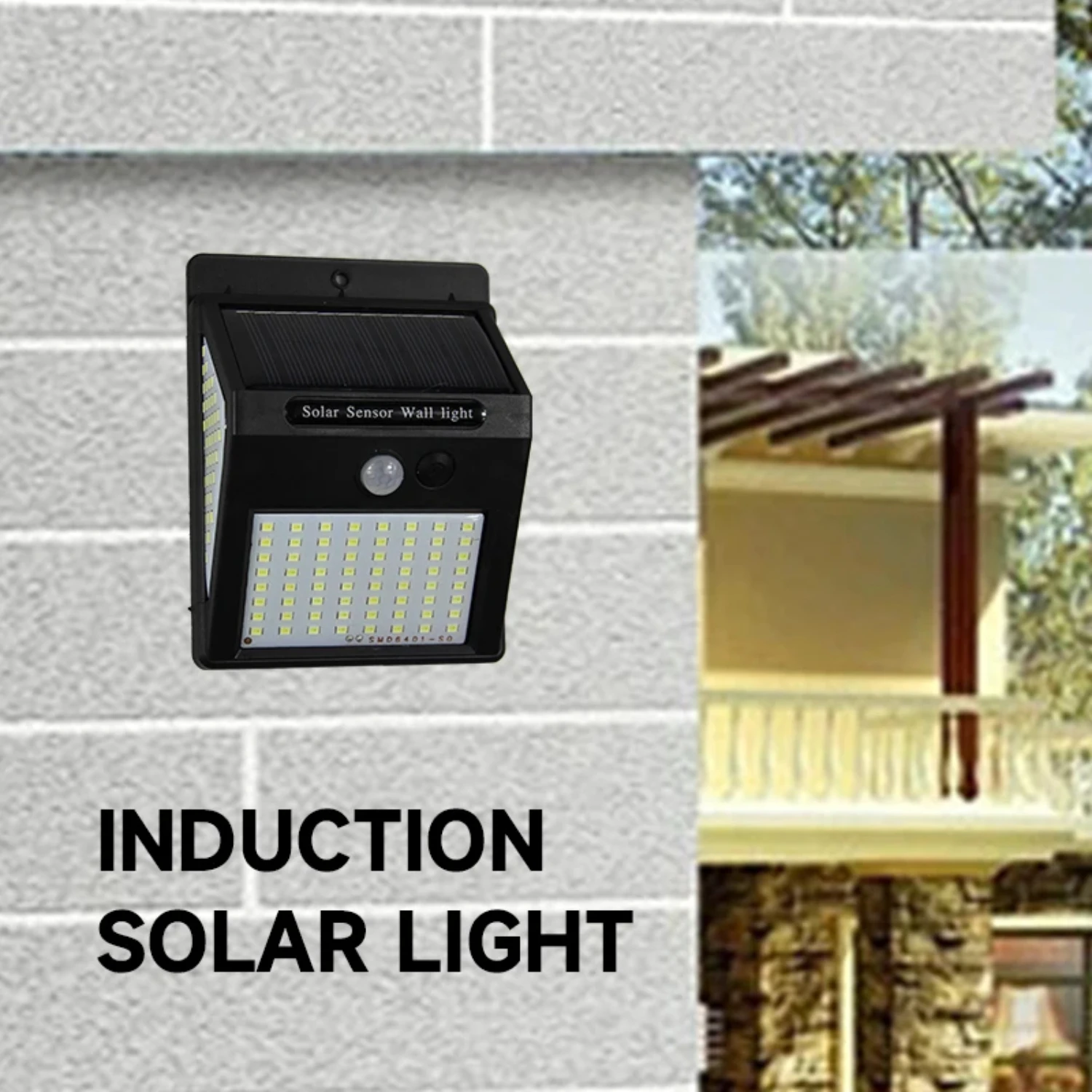 Illuminate Your Outdoor Space Easily with Waterproof, Solar-Powered Induction Wall Light Featuring Multifunctional Solar Lamp Sp