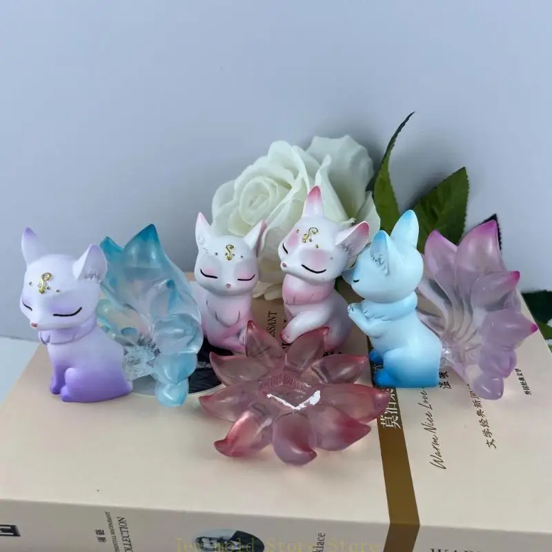 

C71B Девять хвостовых лис Силиконовые формы эпоксидная смола