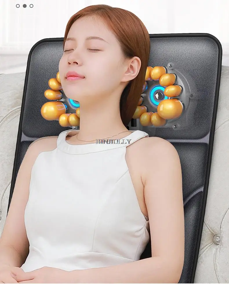 Massager back waist cervical vertebra electric kneading shoulder and neck instrument cushion for leaning on mattress multifuncti