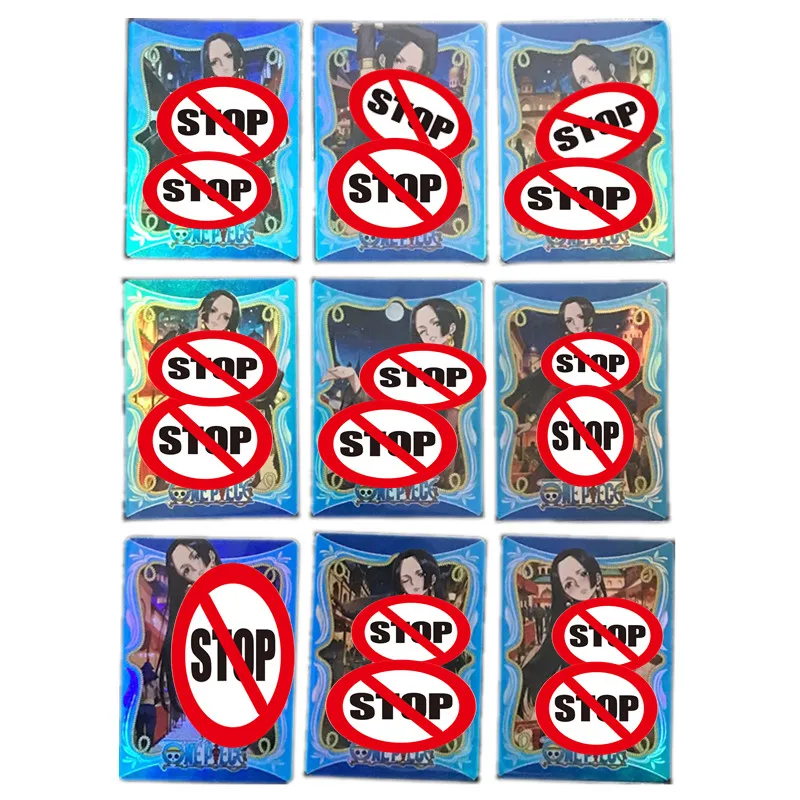 Juego de 9 piezas de cartas coleccionables de anime One Piece, con imágenes de la emperatriz Boyahan y el cocinero, fotos de personajes adultos desnudos, juguetes de lucha, regalo.