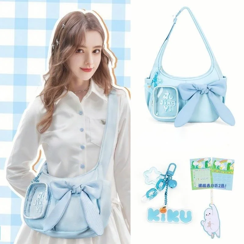 

Bow Itabag Tote Bag Jco Honey Orange Bag Y2K Genuine Itabag Girl Cute Shoulder Crossbody Bag High Capacity Shoulder Itabag New