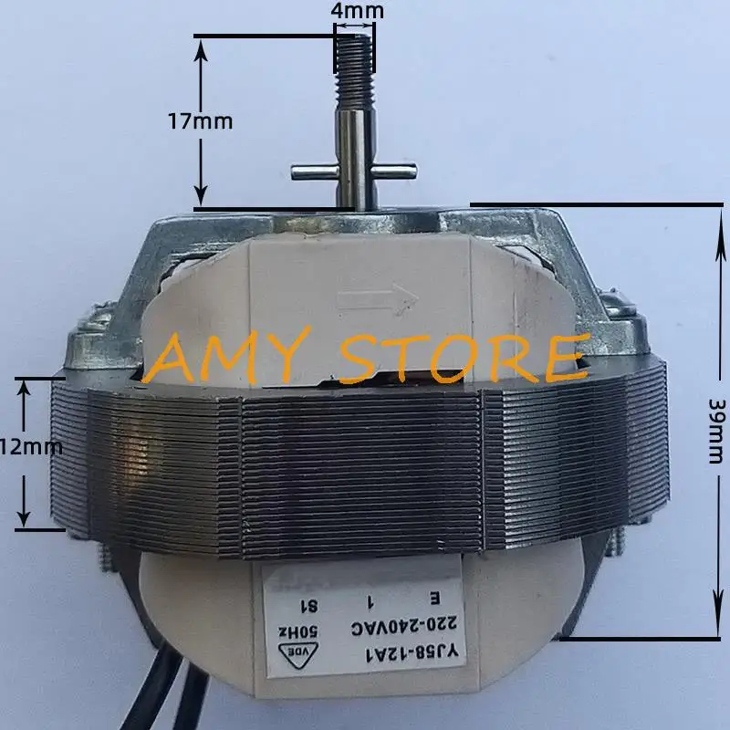 1Pc YJ58-20 220V 50Hz E Ventilator Warmer Heater Fan AC Shaded Pole Motor YJ58-12 YJ58-16 220V 50Hz E CCW CW