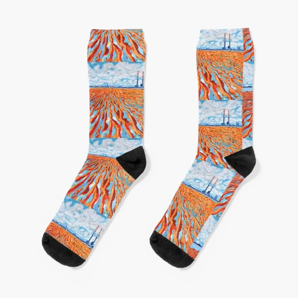 Sandymount Strand & the Stacks (Dublin, Ireland) Socks kids set halloween winter thermal Socks Girl Men's