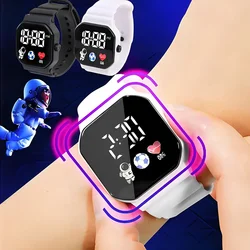 Relógio inteligente crianças relógio de pulso digital para menino menina pulseira silicone esporte fitness led relógio eletrônico monitoramento saúde relógios