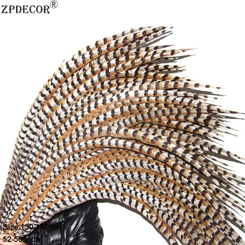 

ZPDECOR Перья хвоста фазана Natural Reeves 130-140 см/52-56 дюймов для поделок