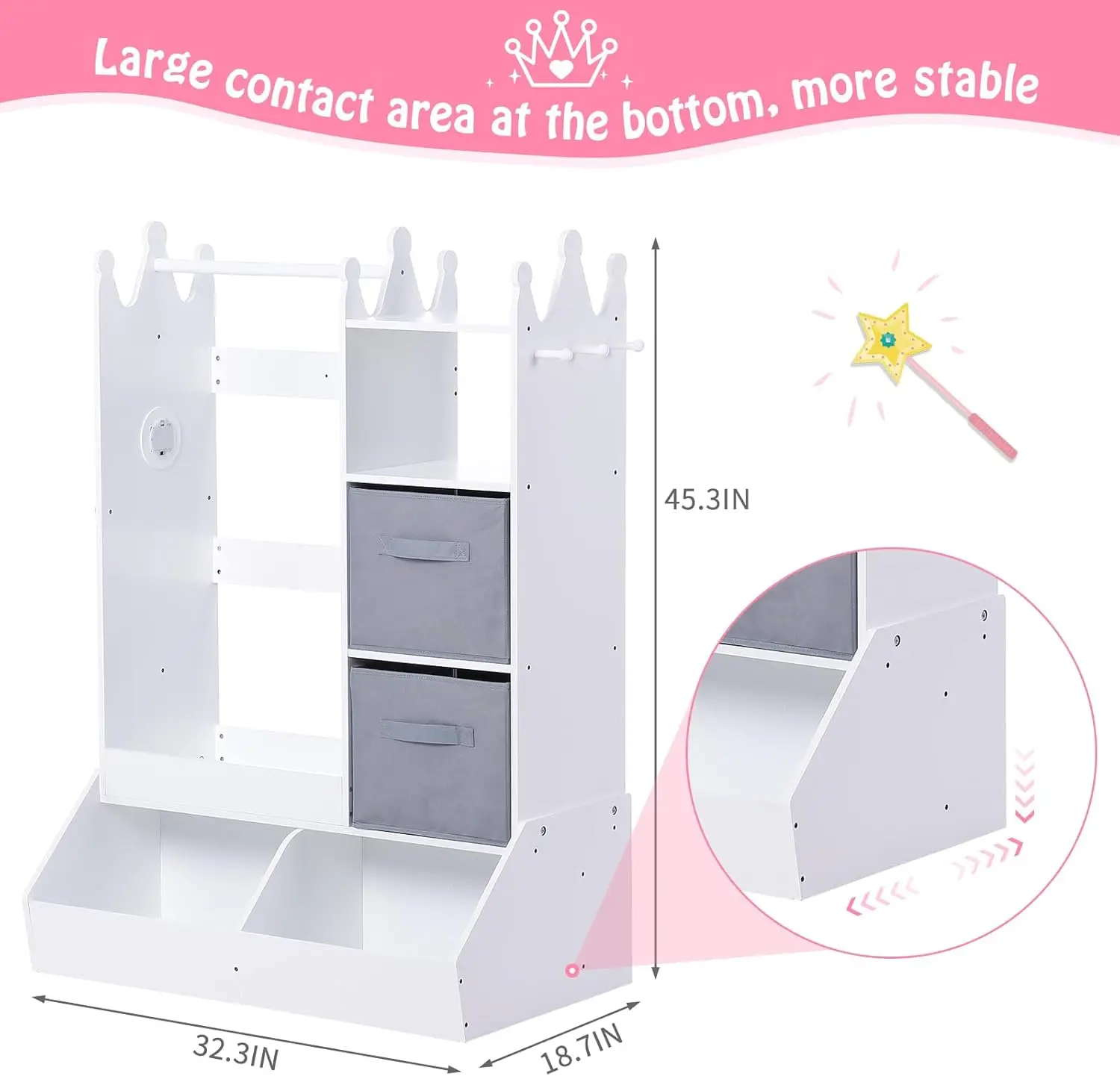 W Детский гардероб, белый