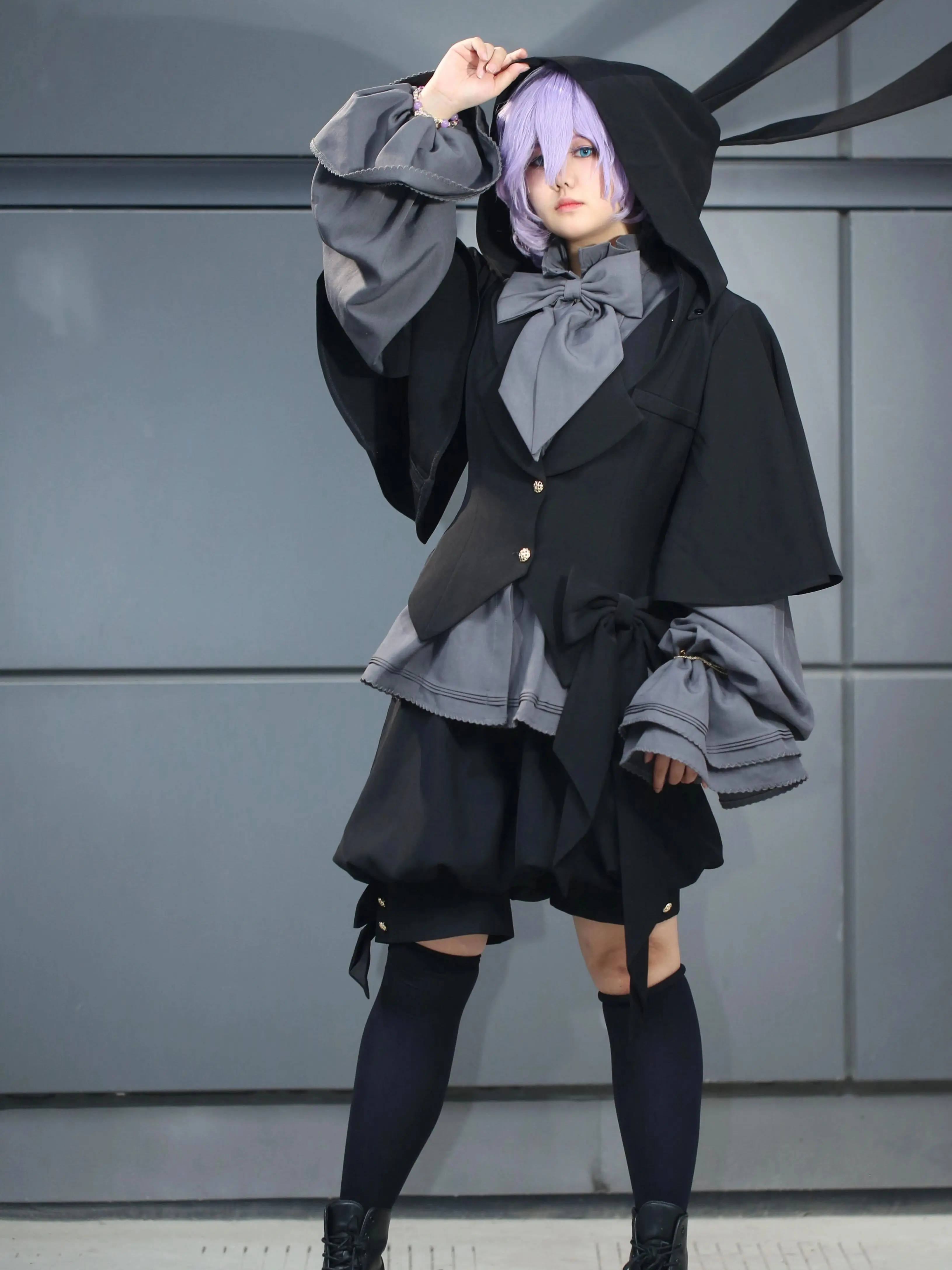 

Vintage Gothic Lolita Dark Cute Edgy Outfit Shorts Women Harajuku Y2k Bunny Ear Hooded Cloak Coat Shirts Japanese Chronicles
