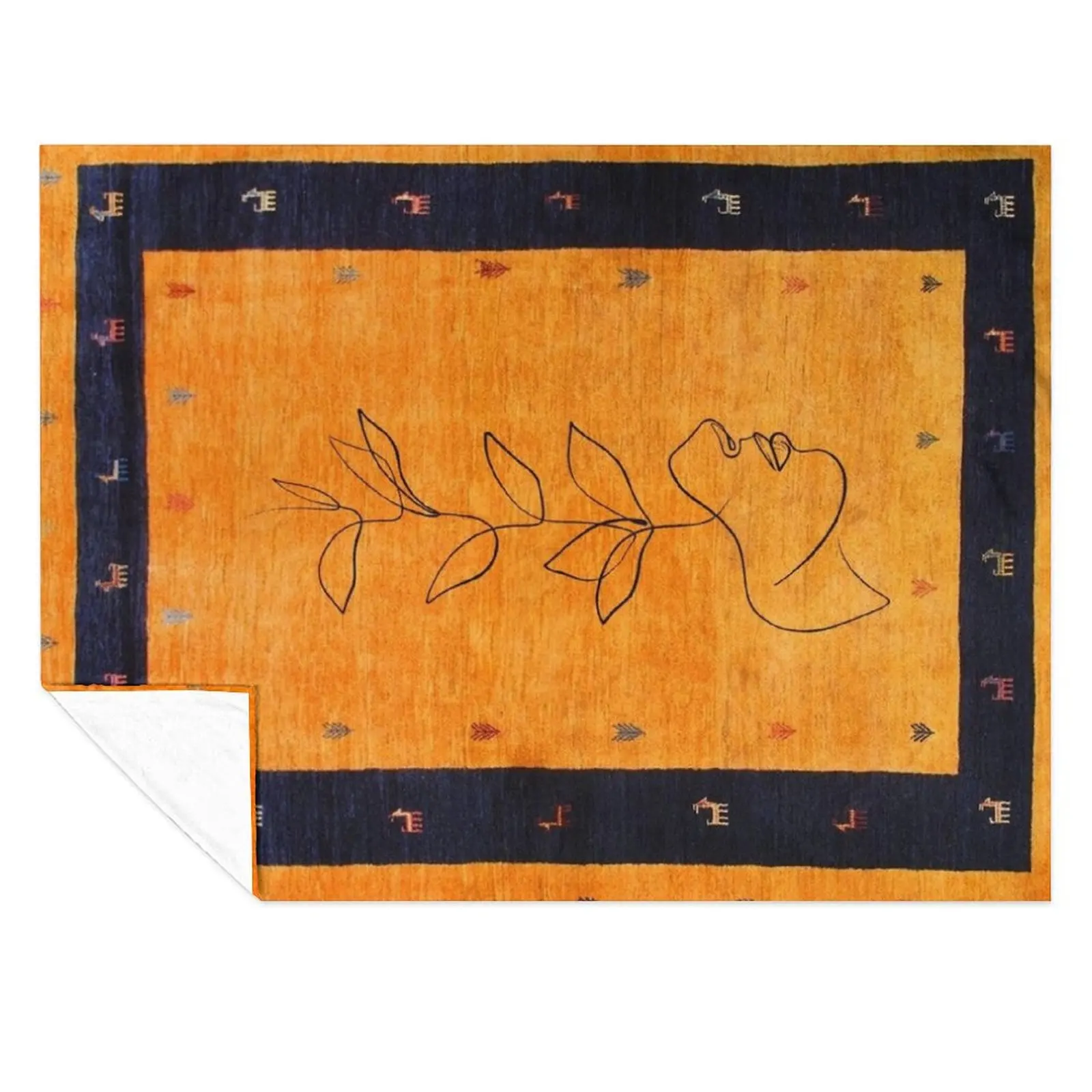

Traditional Moroccan Style Women Lady Line Artwork Throw Blanket Luxury Throw Quilt Luxury St Blankets