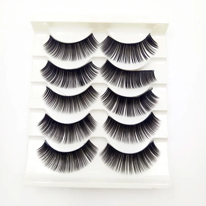 5 Pairs Thick Long False Eyelashes Crisscross fake lashes Eye Lashes Extension HandMade  Eye Makeup Tools For Party Club