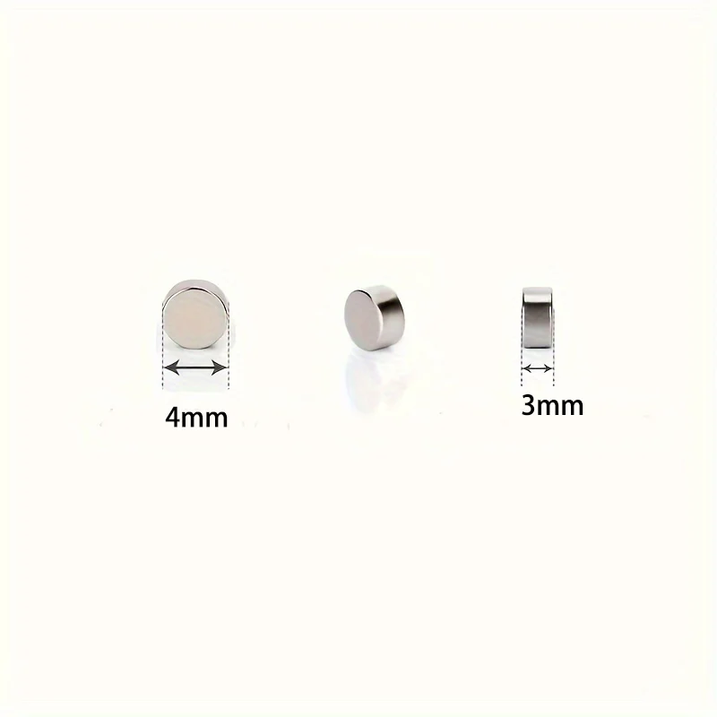 50pcs 4x3mm Small Magnets – Strong Round Disc for Whiteboards, Pictures & Magnetic Boards