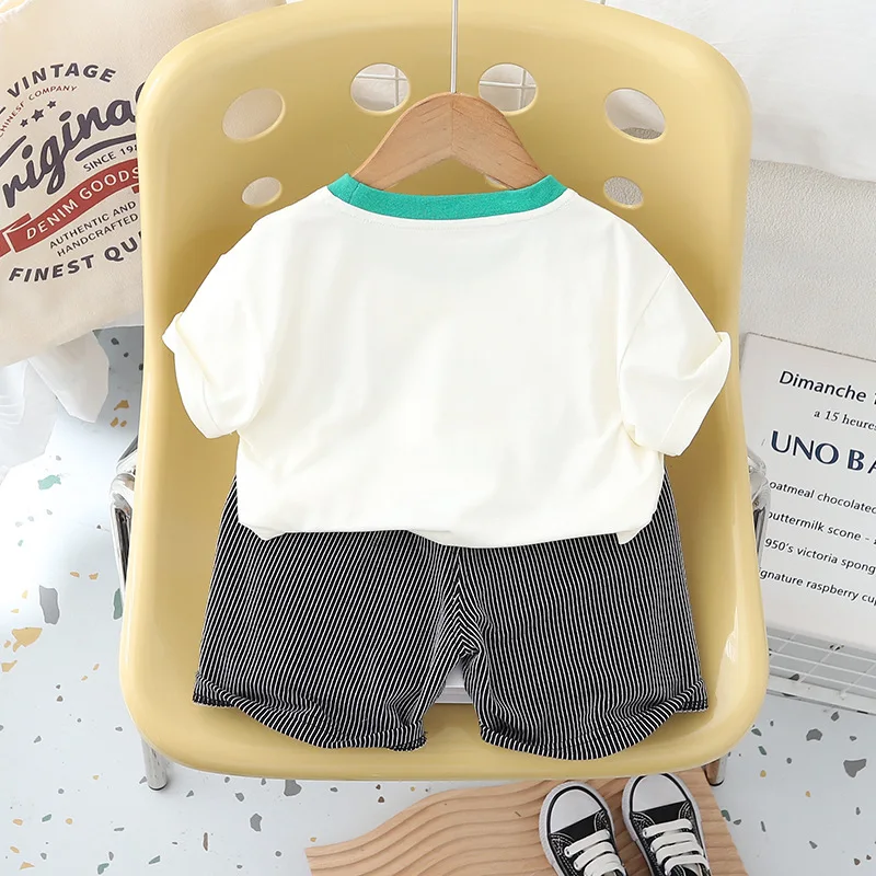 Fashion Baby Boy Clothes Toddler Summer Outfit for Boys 9 To 12 Months Cute Car Print Short Sleeve T-shirts and Shorts Kids Suit image 5