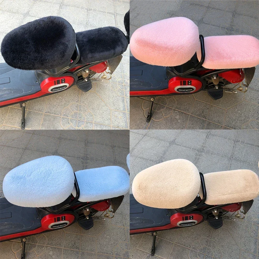 Winter Warm Plush Electric Bicycle Saddle Bike Seat Covers Soft Cushion Pad Cycling Saddle for Motorcycle Bicycle Electric Bike