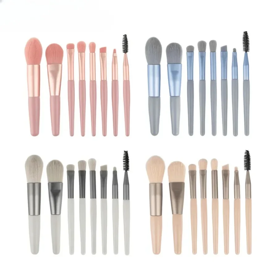 8Pcs Makeup Brushes Set Powder Eye Shadow Brushes Foundation Blush Blending Concealer Beauty Cosmetic  Make Up Tools