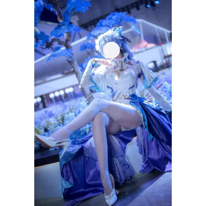 Cantarella Cosplay Costume Wuthering Waves Cantarella Full Set with Wig Parasol Flower Headpiece Set Anime Game Outfit for Women view 6