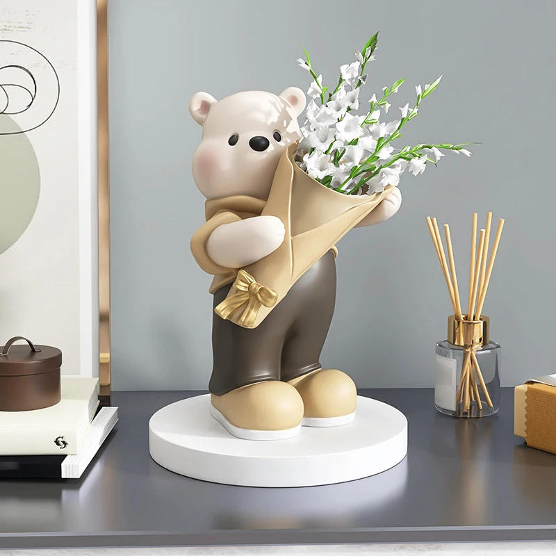 Statue Bär Dekorationen, Wohn accessoires, Wohnzimmer, TV-Schränke, Flur, Blumen arrangements, House warming, Geburtstags geschenke