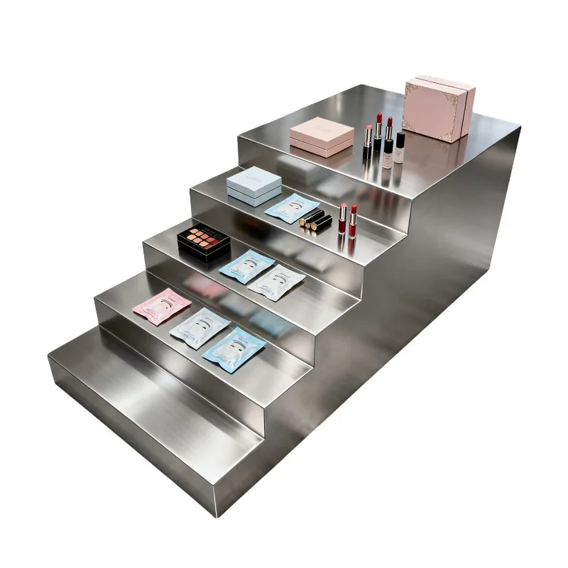 

Stainless steel storage table trapezoidal Nakajima display table beauty salon flowing water table