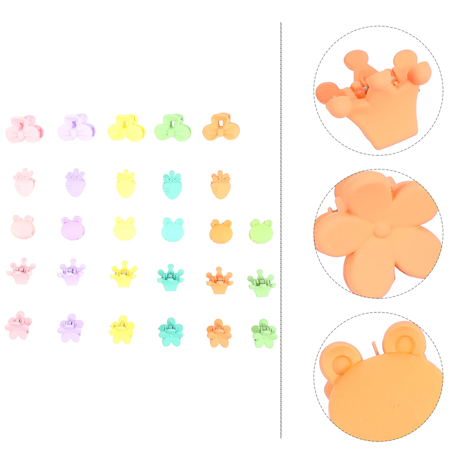 

50Pcs Kids Mini Hair Claw Clips Plastic Small Jaw Clips Candy Colors Hairpin Hair Accessories Mini Hairpin