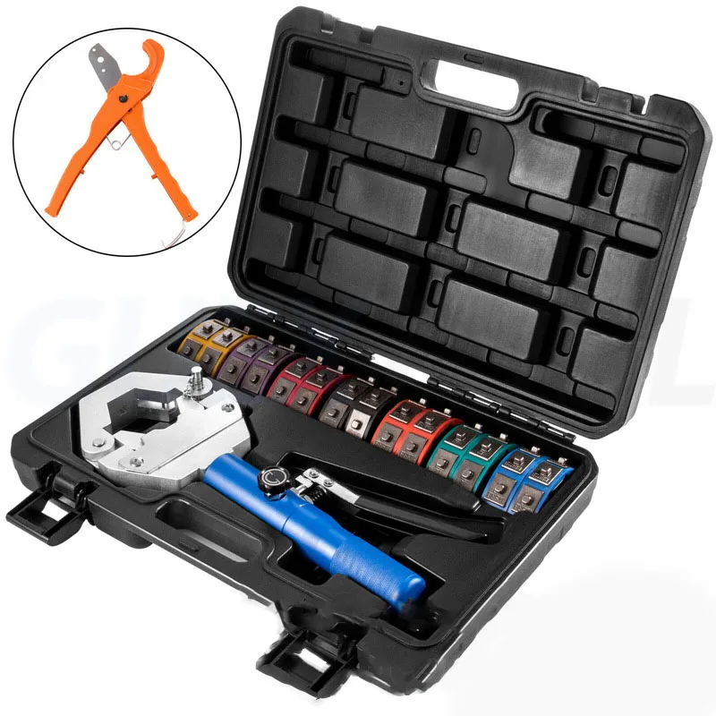 Hydraulic Hose Crimping Tool Manual AC Hose Crimping Kit Car Air Conditioning Repair Kit Portable Handheld Pipe Crimping Machine