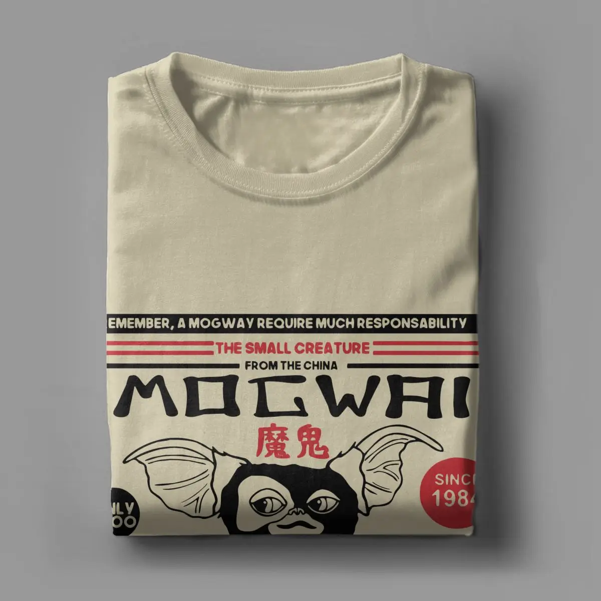 Funny Your Pet Mogwai Gremlins T-Shirts for Men Round Neck 100% Cotton T Shirts Gizmo 80s Movie Short Sleeve Tees Graphic Tops