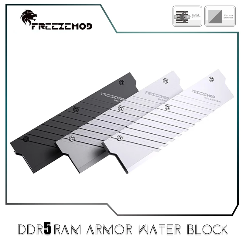 FREEZEMOD Memory Module Armor For DDR5 RAM Heatsink, Combination Used Water Cooling Block, MEO-PMOAB-G
