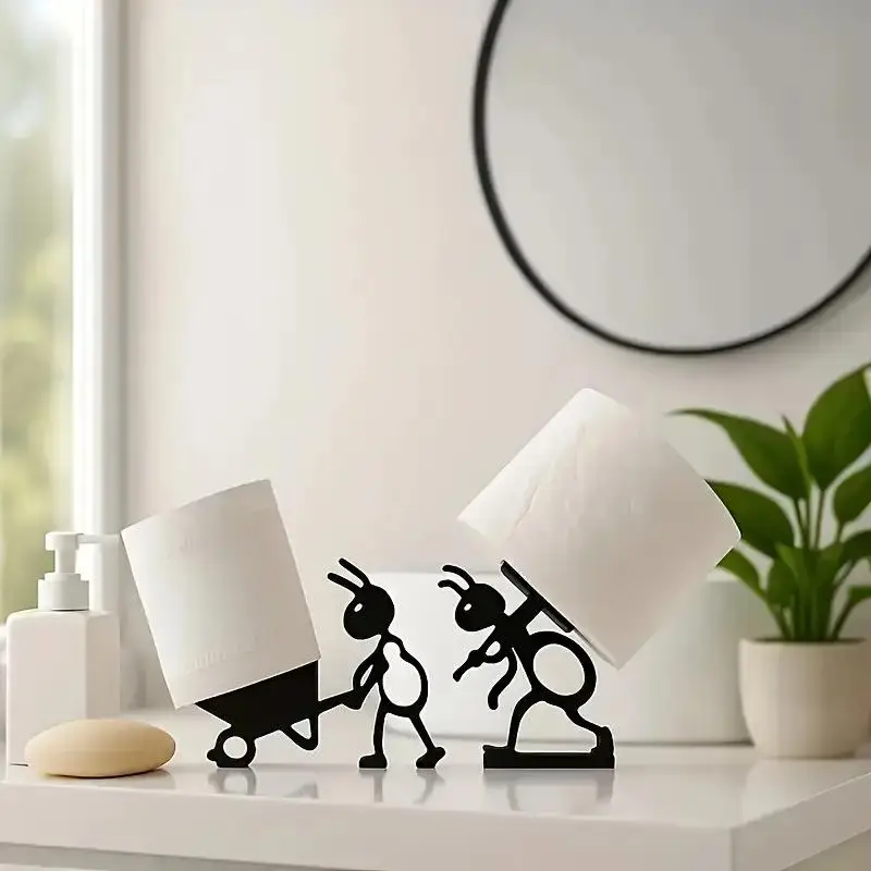 3D Printed Cute Simple Ant Tissue Holder Figurines Home Desktop Paper Bracket Decoration Creative Ornaments For Holiday Gift