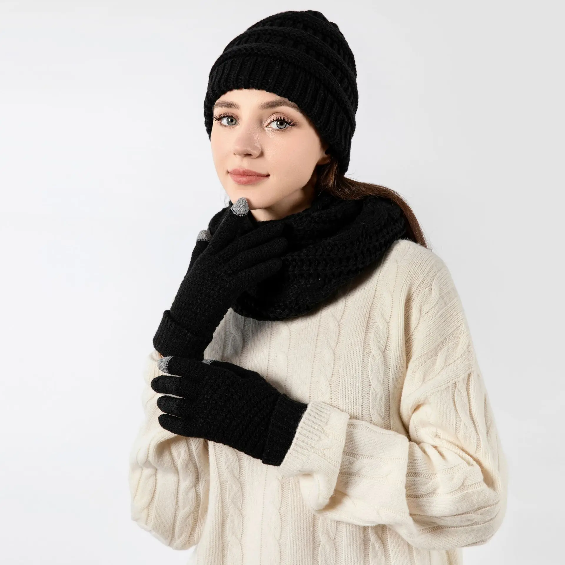 ensemble-3-pieces-d'hiver-chaud-double-polaire-bonnet-tricote-echarpe-et-gants-bonnet-epais-resistant-au-froid-cache-cou-en-tricot-torsade-pour-hommes-et-femmes-activites-de-plein-air