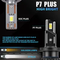 DAWN KNIGHT H11 H7 H4 Led Headlight Bulbs P7 PLUS 140W Powerful 6000K 4300K LED HB3 HB4 Led Lamps 12V 2pcs 4