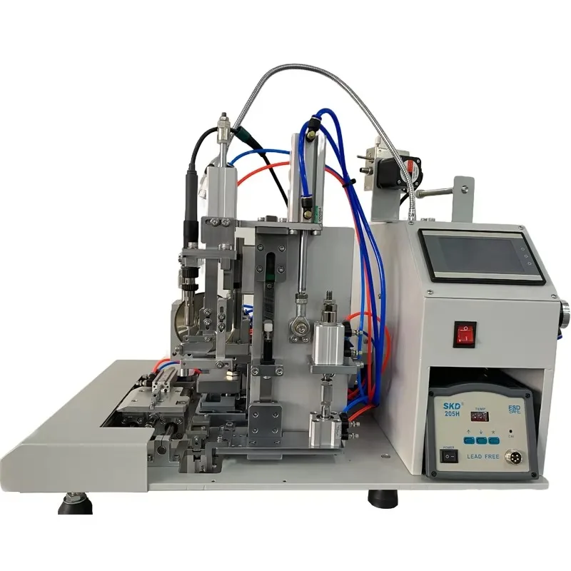 Multifunctional Semi Automatic USB Data Wire Cable Soldering Machine With Cutting and Stripping Functions