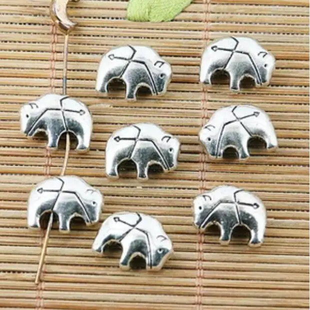 10pcs 14*11mm hole 1.7mm 2sided Bison design bead HWEF2435