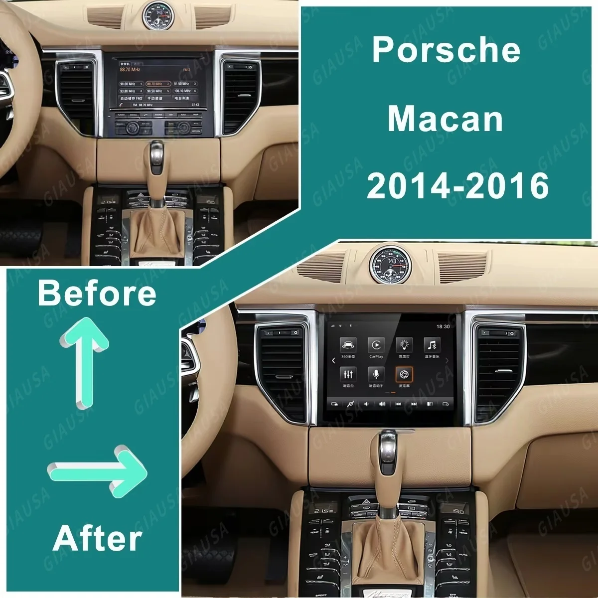 

8.4inch Android Screen For Porsche Macan 2016 2017 PCM3.1 PCM4.0 CarPlay Car Radio GPS Stereo Video Multimedia Player Head Unit