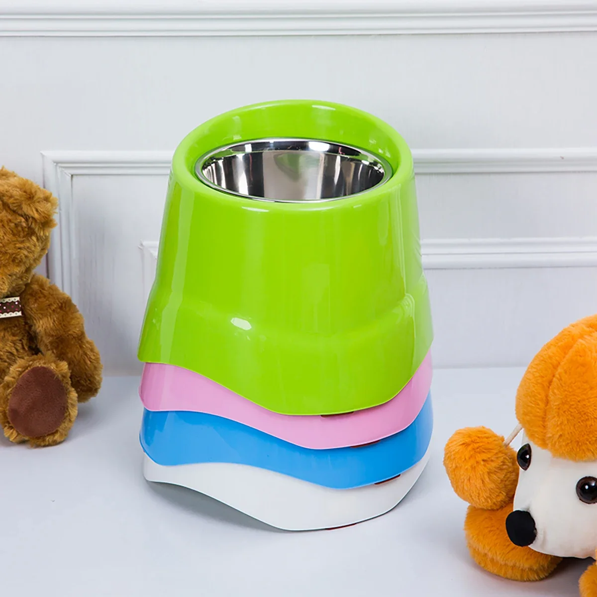 

1PC High-top Stainless Steel Food Bowl, High-footed Dog Bowl, Small And Medium-sized High-footed Bowl, Suitable For Tall Pets