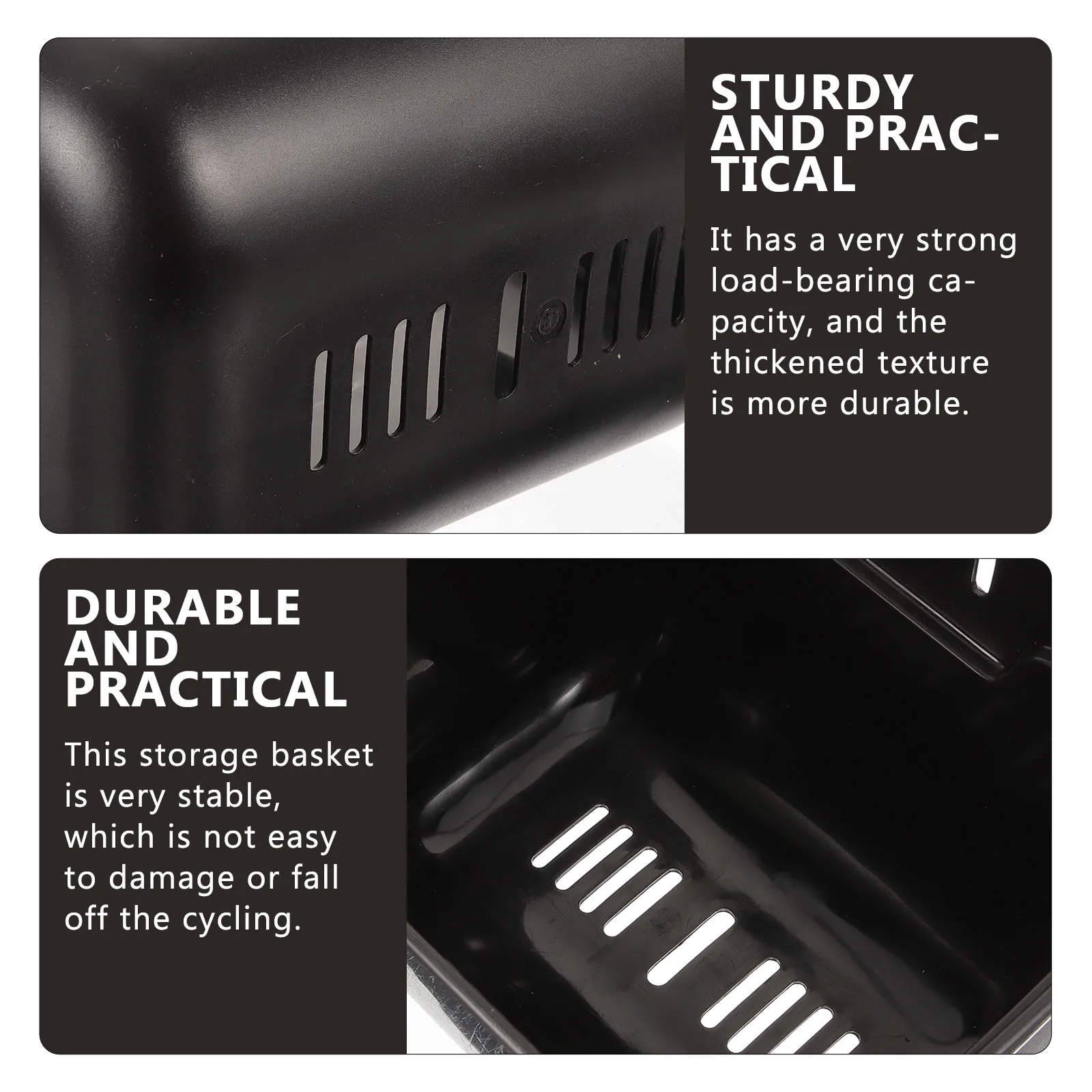 

Front Bike Basket Plastic Large Capacity Sturdy Hanging Cycling Storage Vegetable Holder Bike Basket Accessories