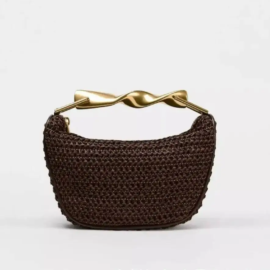 

Новая летняя женская соломенная пляжная тканая сумка через плечо подмышками