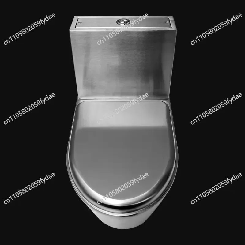 304 Stainless Steel Toilet Two-piece Double Flush Public Toilet for Highway Service Areas