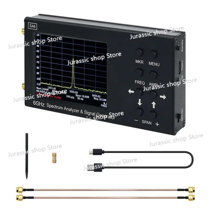

3.2-Inch Colour Screen SA6 6GHz Spectrum Analyzer & Signal Generator Designed for Wi-Fi 2G 4G LTE CDMA GSM GPRS