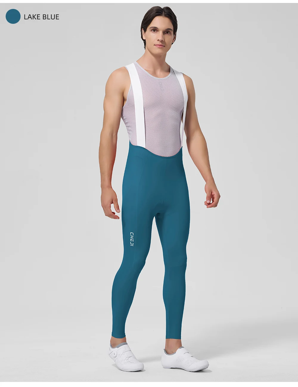 Cheji Cycling Lange Trägerhose, atmungsaktive Kompressions-Trägerhose für Herren – Detail 11