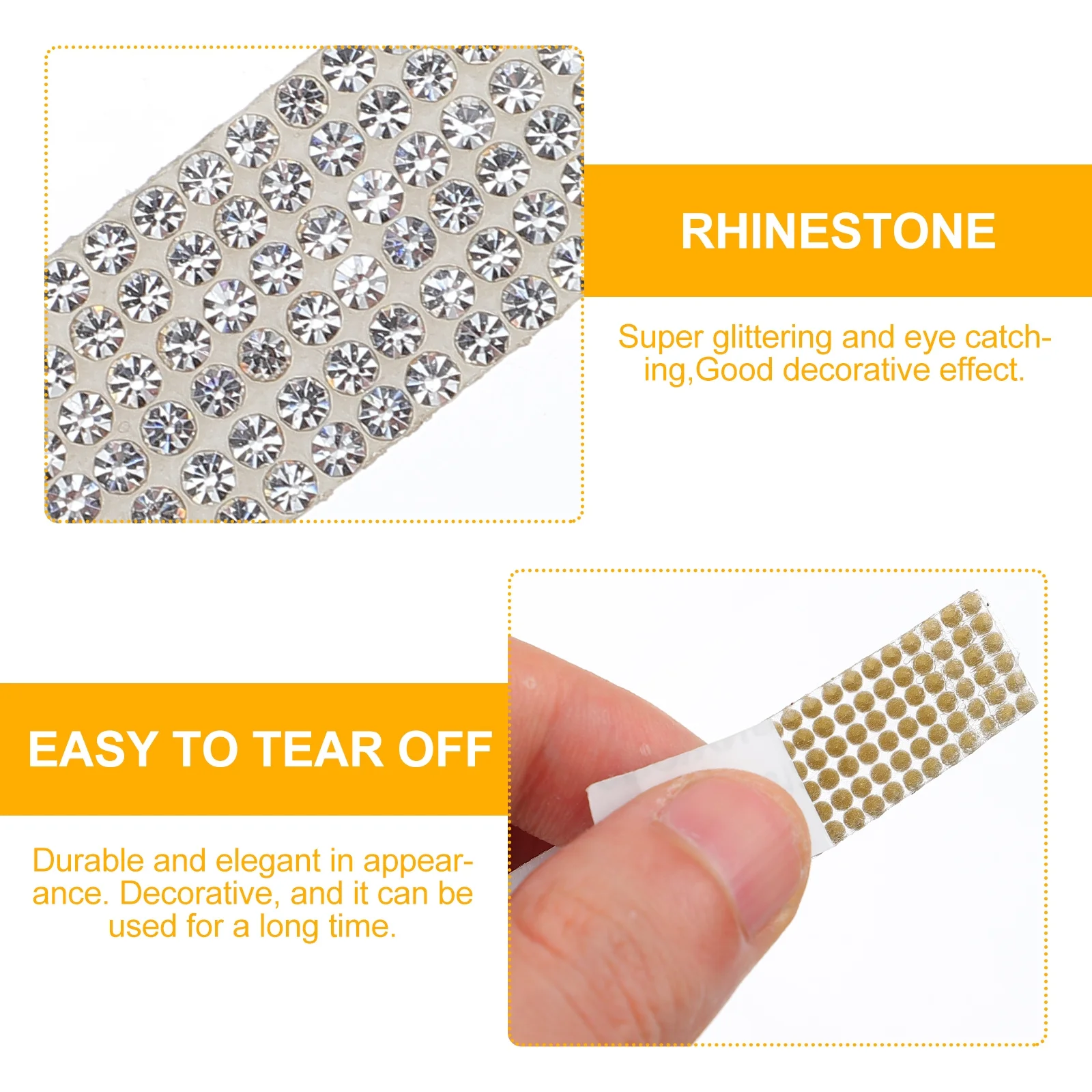 

5 Yards Self Adhesive Crystal Rhinestone Ribbon Trim for DIY Craft Wedding Party Decoration Gift Bridal Shower